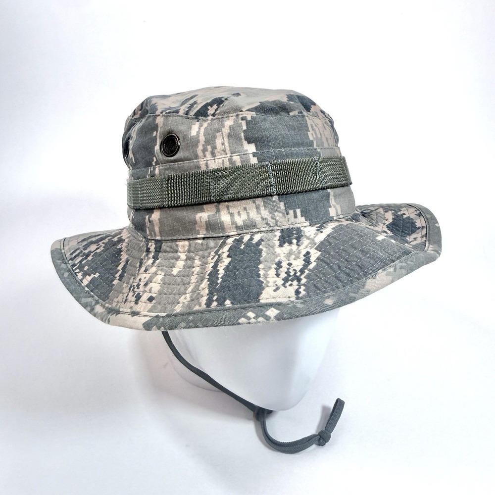 USAF ABU Boonie Hat BrigadeQM 7 1/4 Digital Tiger Stripe Air Force Camo